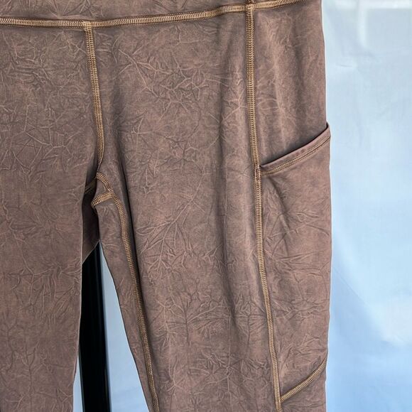 Lululemon Fast and Free Tight II 25" Ice Dye Size 8 Ice Wash Brown Earth Pockets - Picture 8 of 16